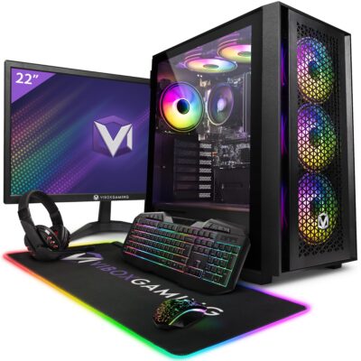 Vibox VI-42 Gaming PC Bundle • AMD Ryzen 3 3200GE 4.0GHz • Radeon Vega 8 • 16GB RAM • 2TB HDD • 240GB SSD • Windows 11 • 21.5" Monitor • WiFi • Prebuilt