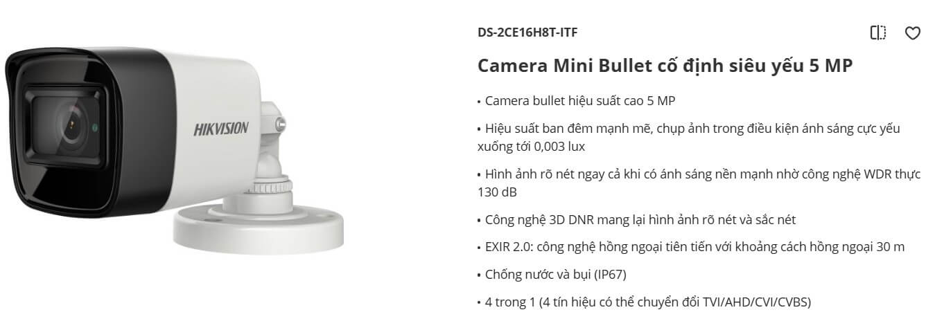 thông tin camera DS-2CE16H8T-ITF chống ngược sáng 